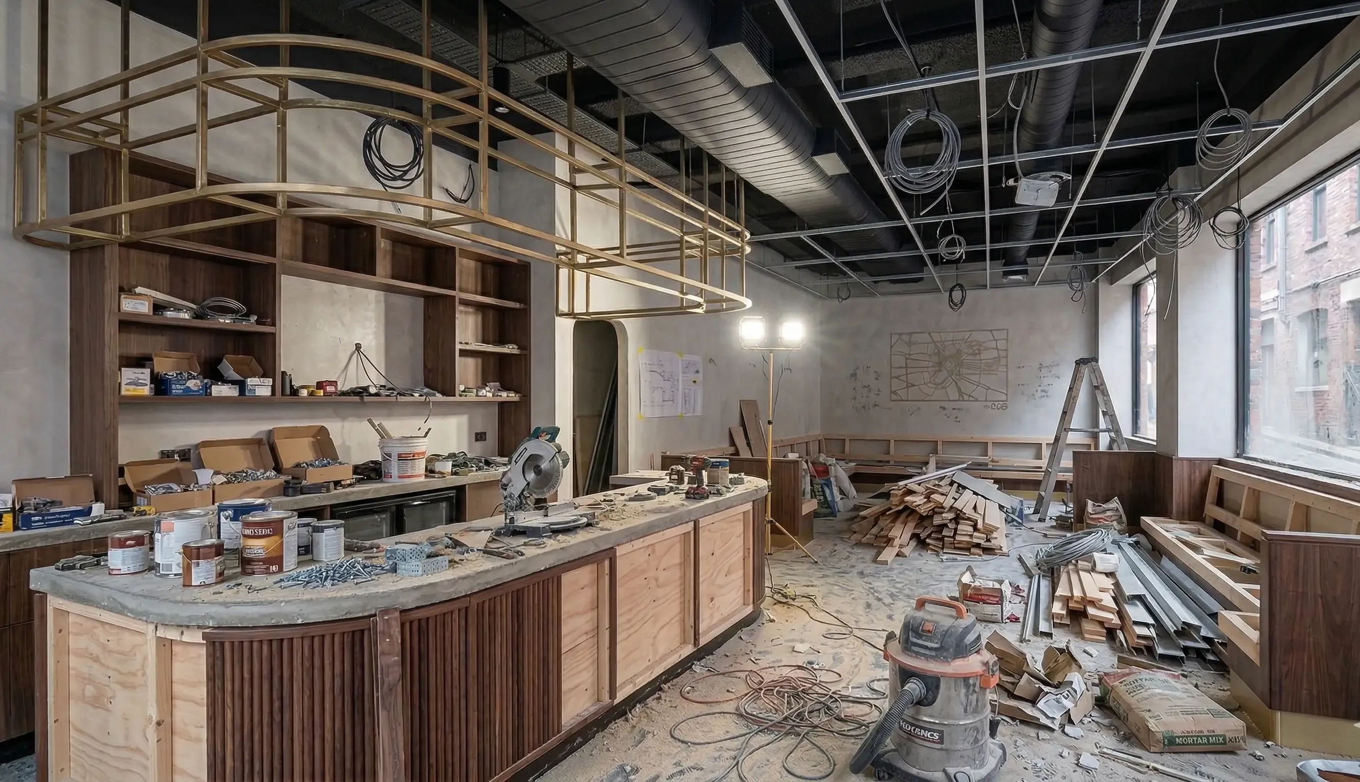 Cafe Turnkey Fitout Solution - Progress