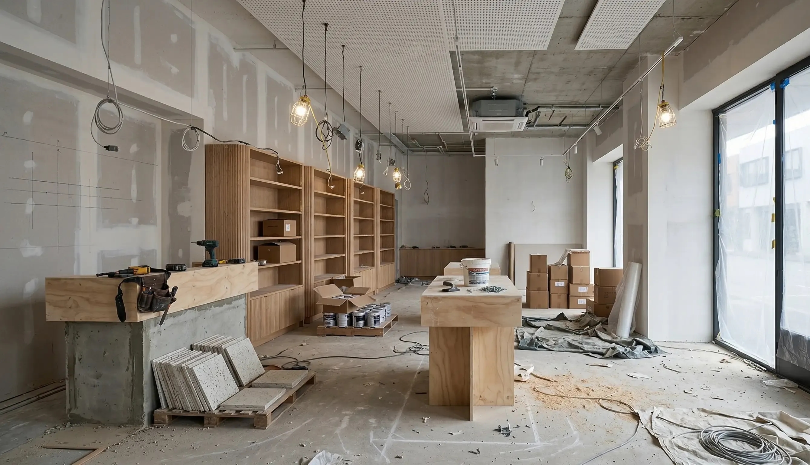 Showroom Turnkey Fitout Solution - Progress