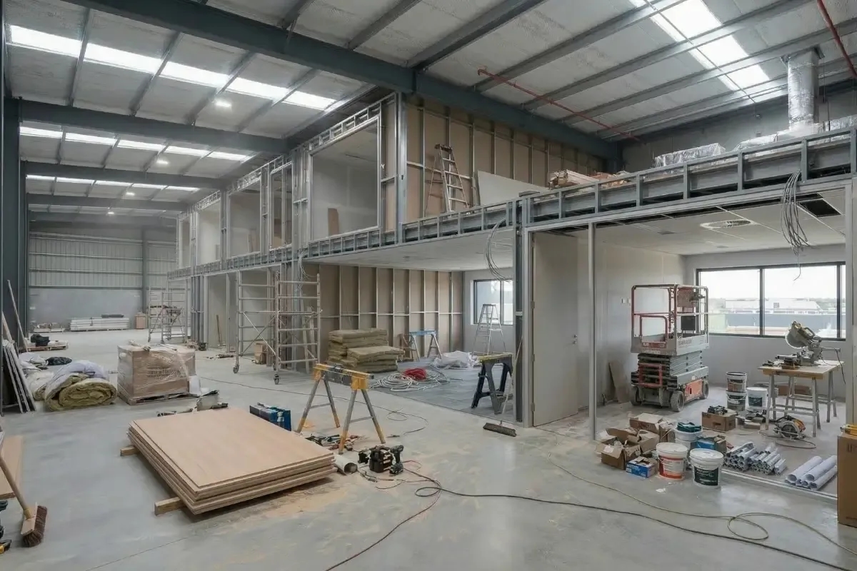 Warehouse Office Turnkey Fitout Solution- progress